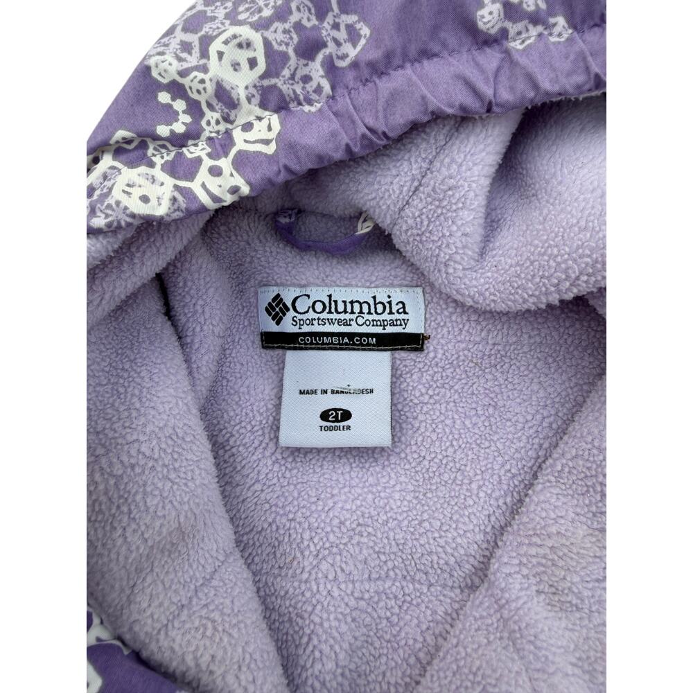 Columbia Toddler Girls Winter Coat - Purple - Size 2T - Picture 3 of 3